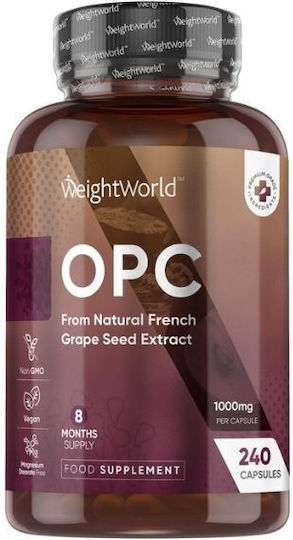 WeightWorld OPC (French Grape Seed Extract) 1000mg 240 κάψουλες