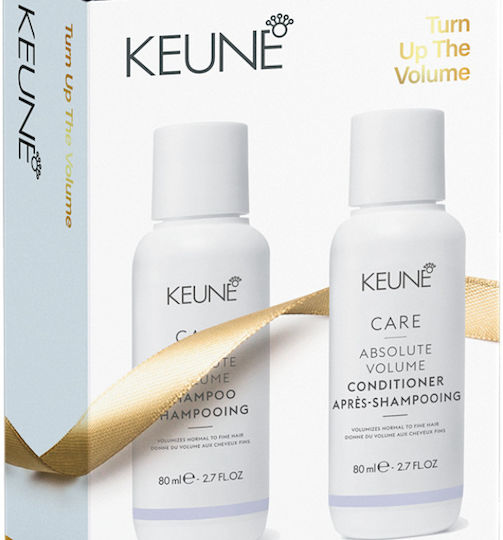 Keune Absolute Volume Turn Up The Volume Hair Care Set with Shampoo and Conditioner 2pcs