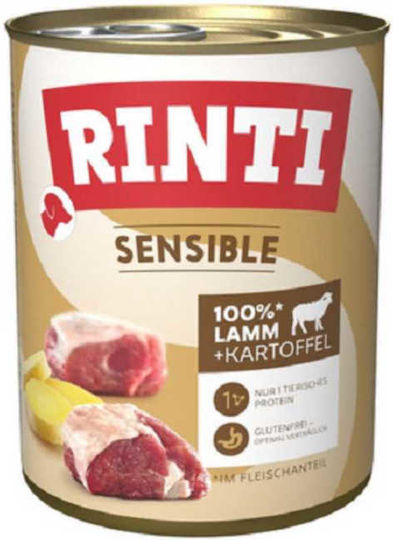 Rinti Sensible Hrană Umedă pentru Câini în Conservă cu Miel și Cartofi 800gr