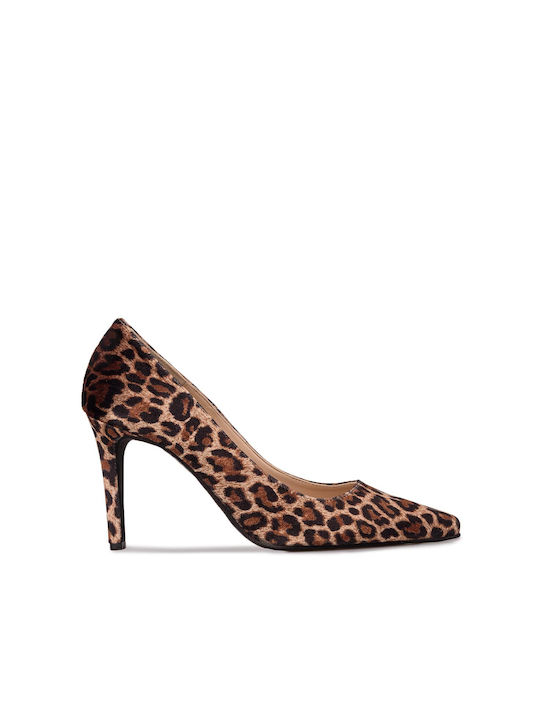 Sagiakos Brown Heels Animal Print