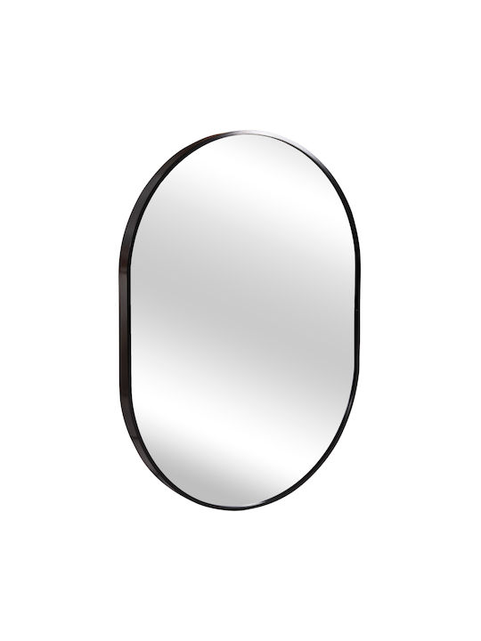 HomeMarkt Archer Wandspiegel Oval mit Schwarz M...