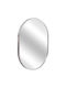 HomeMarkt Archer Wandspiegel Oval mit Silber Metallisch Rahmen 79x59cm 1Stück
