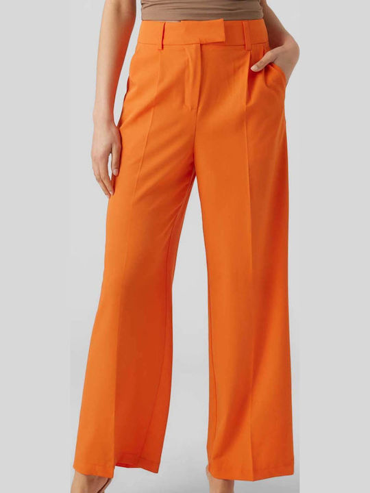 Vero Moda Pantaloni Dama Tesatura Scarlet Ibis