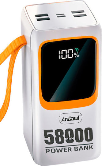 Andowl Power Bank 58000mAh 22.5W Power Delivery