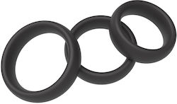 Set of 3 Erection Rings Durable Silicone