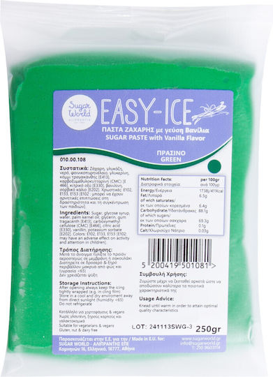 Sugarworld Ζαχαρόπαστα Glutenfrei 250gr Grün