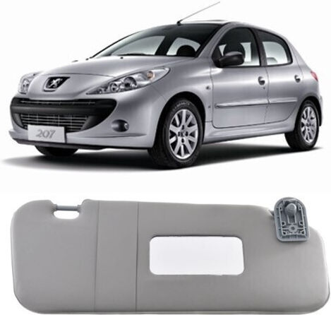 Car 242931 Right Sun Visor Peugeot 207 2006-2014 1 Piece Grey High Quality