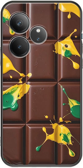 Dubai Schokolade Realme GT 6T 5G Schwarzes TPU Schwarzes Silikon
