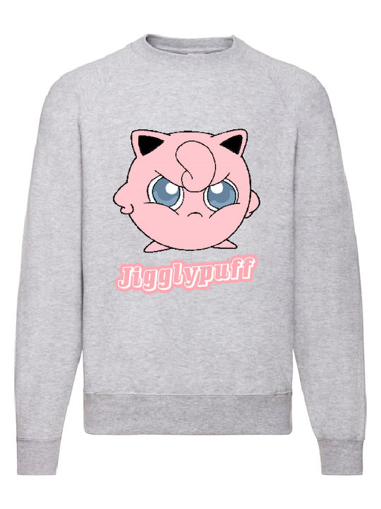 Fruit of the Loom Sweater Pokemon Jigglypuff No22 Sweatshirt Pokemon Gray