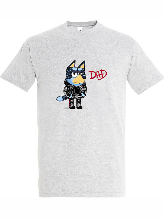 T-shirt Unisex " Bluey Dad Rock Star " Ash