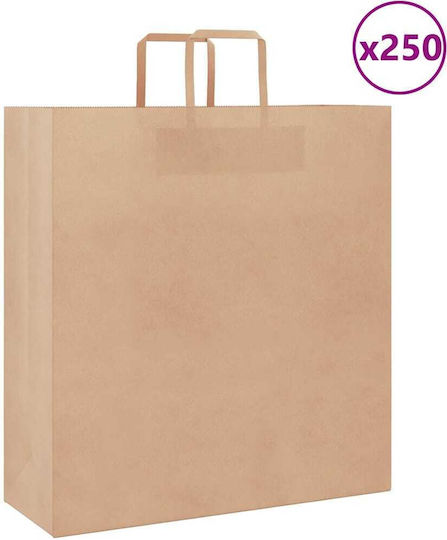 vidaXL Χάρτινη Τσάντα για Δώρο Καφέ 45x48x17εκ. 250τμχ