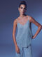 Damen Bluse mit Trägern Silver