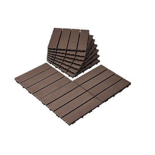 Vevor Placă pentru Podea de Grădină din Plastic 30.48x30.48buc 10buc