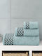 Casa Colori 3-tlg. Set Badetücher Turquoise Gewicht 480gr/m²