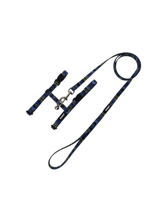 Go Get Cat Harness W Leash Kaleidoscope Blue M Go Get Cat Harness W Leash Kaleidoscope Blue M