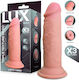 Lux Wolf Triple Dildo Realistic Flesh