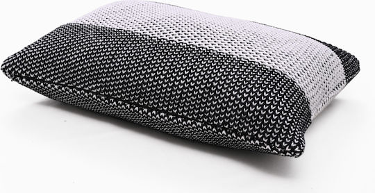 Liolios Home Sofa Cushion Honey Bee 100% Cotton Black White 40x60cm
