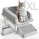 Vevor Cat Basin with Filter Gray L60 x W40 x H30cm
