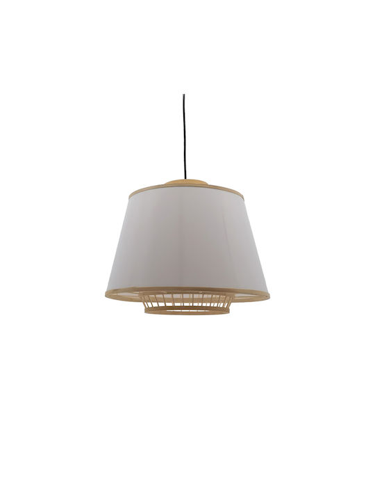 Pakketo Torzo Pendant Light Beige with Socket E27 40x40x32.5cm