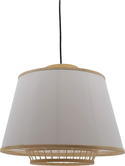 Pakketo Torzo Κρεμαστό Φωτιστικό Μπεζ με Ντουί E27 40x40x32.5εκ.