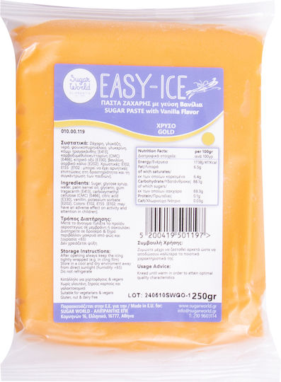 Sugarworld Sugarpaste Gluten Free 250gr Gold