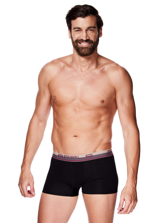 Apple Boxer Herren Boxershorts Black-cherry 1Pa...
