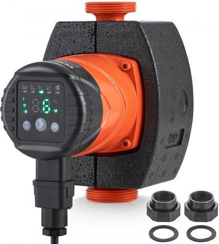 Vevor Energy Efficient Hot Water Circulation Pump ECM 220V 22W 50 L Min 4m 1-1/2" 5 Low Noise Functions Lwkjnpbb4m50zltktv2