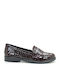 Patent Leather Women's Loafers in Burgundy Color