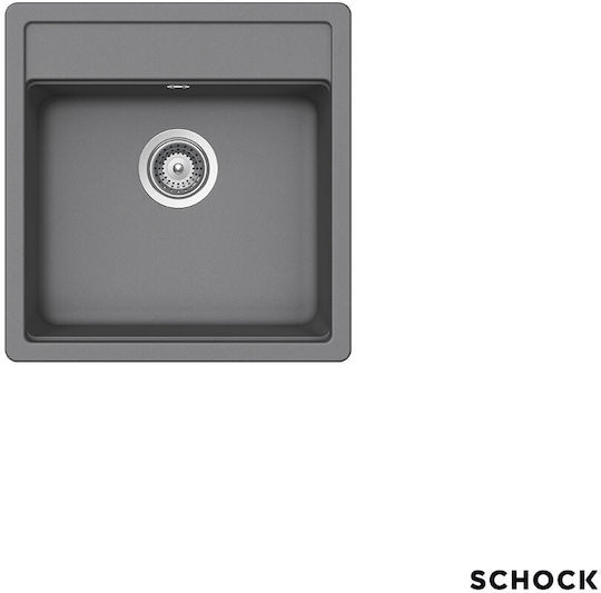 Schock Cristalite Chiuvetă Bucătărie Drop-In Din Granit Lichid L49xL51cm Gri