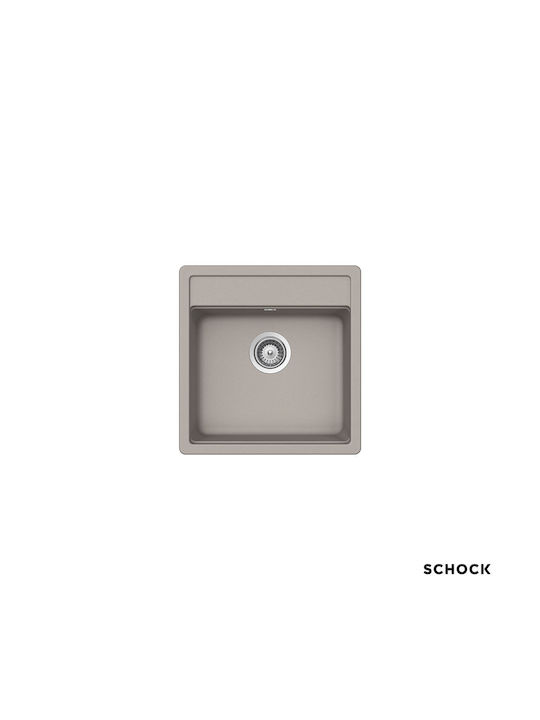 Schock Drop-In Мивка от Синтетичен Гранит със смесител Ш49xД51см Сив