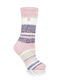 Heat Holders Sosete termice pentru femei Multi Stripe Plum