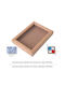 Natural Wooden Shadow Box Case Glass 50x70cm