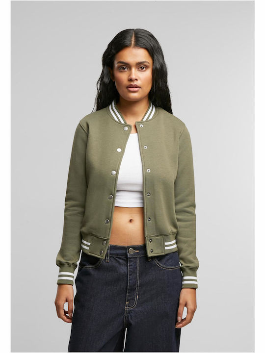 Urban Classics Κοντό Γυναικείο Bomber Jacket Olive