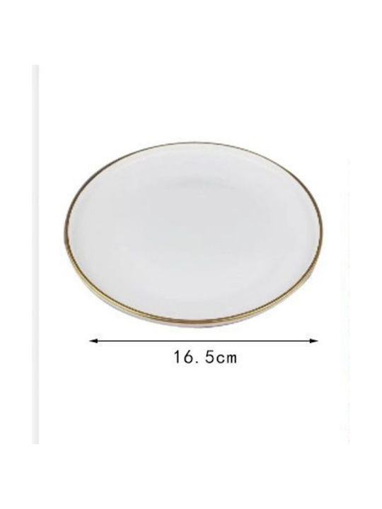 SDS Plate Shallow Ceramic White