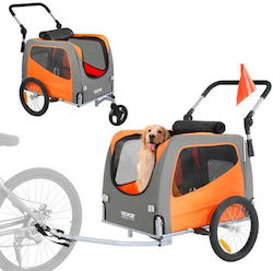 Vevor Wasserdicht Fahrradanhänger Für Hunde Bis 15kg Orange Vevor Wasserdicht Fahrradanhänger Für Hunde Bis 15kg Orange