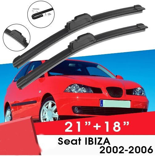 Front Wiper Blades Set 53cm 45cm Seat Ibiza 6l 2002-2006 53cm 45cm 21" + 18" 2 Pieces Carro 245105