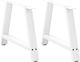 vidaXL Metallic Furniture Leg 2 Pieces Suitable...