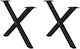 vidaXL Metallic Furniture Leg 2 Pieces Suitable...