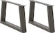 vidaXL Metallic Furniture Leg 2 Pieces Suitable...
