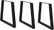 vidaXL Metallic Furniture Leg 3 Pieces Suitable...