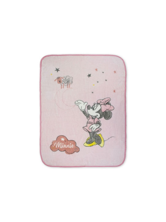 Interbaby Blanket Spanish Cot Rachel Minnie Pink 110x140cm