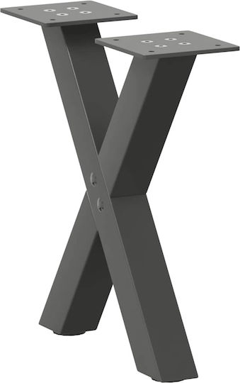 vidaXL Метално Кракче За Мебел 2 Бройки Подходящо За Маса / Малка Маса / Офис 40x30см Антрацит