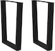 vidaXL Metallic Furniture Leg 2 Pieces Suitable...