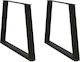 vidaXL Metallic Furniture Leg 2 Pieces Suitable...