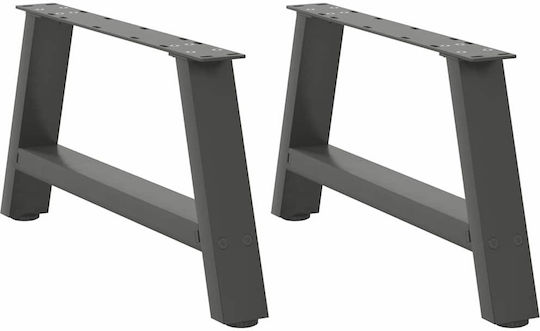 vidaXL Металик Крак На Мебел 2 Бройки Подходящ За Маса / Малка Маса 60x30см Антрацит