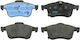 Set Plăcuțe de Frână Față Fiat 500L 1.4 1.4LPG 1.6D 09.13 Înălțime 71.5mm Lățime 156.4mm Grosime 20mm Senzor de Uzură Da
