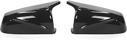 Mirror Caps Compatible Bmw 5 Series E60 2007-2010 Bmw 5 Series F10 2009-2010 Glossy Black M-design Clips Replace Original Caps