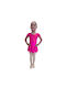Short-Sleeve Kids' Lycra Leotard Skirt Go Dance 9942 Fuchsia