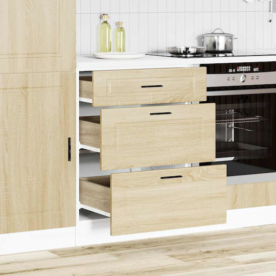 Porto Comodă de Bucătărie de Podea Oak Sonoma 60x46x81.5buc
