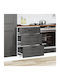 Kalmar Kitchen Floor Drawer Unit Black 51.5x46x81.5pcs